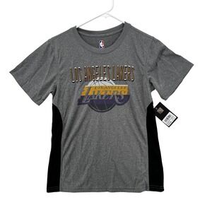 Los Angeles Lakers Shirt Youth Large Gray NBA Basketball LeBron James 23 Tee NWT